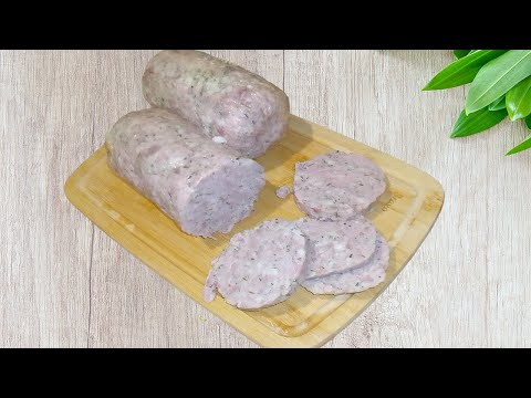 Видео: Колбаса из фарша рецепт простой домашней колбасы Колбаса из свинины