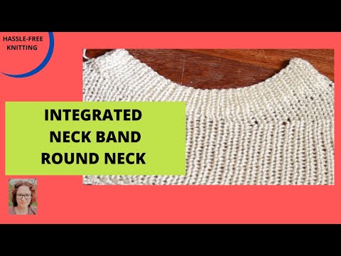 Видео: Встроенная планка для круглого выреза свитера на любой вязальной машине