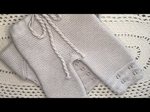 Видео: MK Вязание костюма для детей от 0 до 3 месяцев. МК вязание штанишек. 1 часть