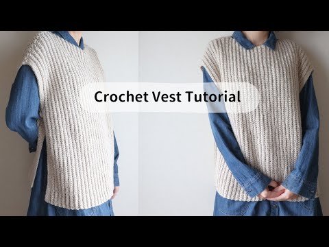 Видео: Мастер-класс по вязанию жилета крючком / субтитры