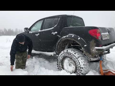 Видео: Mitsubishi Pajero Sport, L200  Битва до "Гремячего ключа" в снежную метель. Полная версия.
