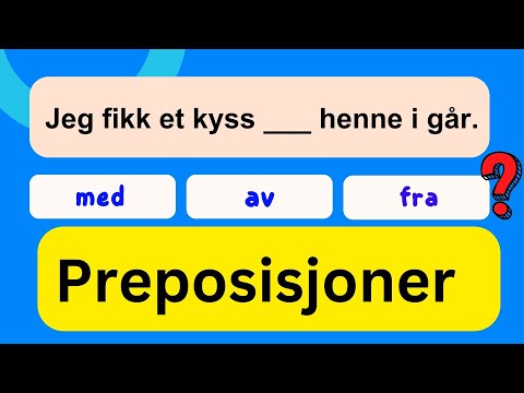 Видео: Выучите норвежские предлоги за 15 минут — просто и эффективно — норвежская викторина
