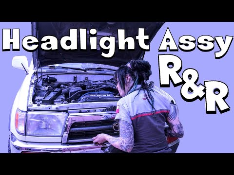 Видео: Как снять и заменить блок фары: Toyota 4Runner 3-го поколения