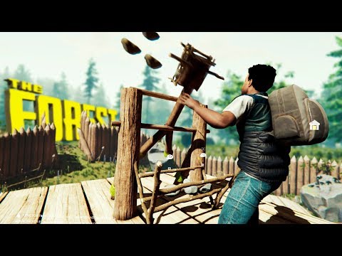 Видео: КАТАПУЛЬТА ДЛЯ БАЗЫ в The Forest
