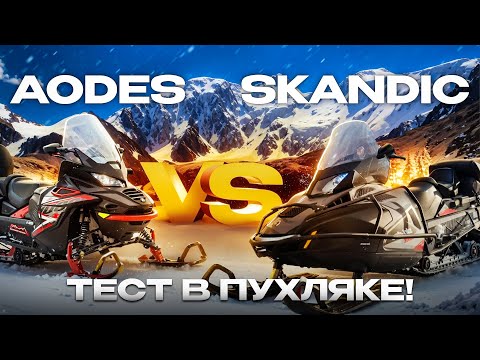 Видео: МЫ БЫЛИ В ШОКЕ!!! AODES VS BRP SKANDIC 900 ТЕСТ В ПУХЛЯКЕ!!! #2025 #snowmobile #brp #aodes