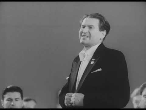 Видео: Евгений Белов (видео!!) - русская народная песня «Вот мчится тройка удалая», 1955, Rare video!!