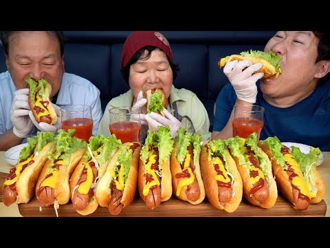 Видео: Такое большое!! 🌭 Домашняя нью-йоркская кукурузная собака - шоу еды мукбанга.