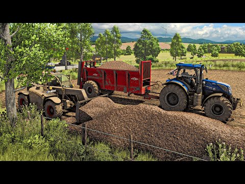 Видео: New Holland T7.300 Работа на французской ферме на наборе распространяется | Farming Simulator 25
