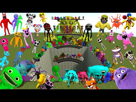 Видео: Спартанец пинает новый кошмарный сад семьи Банбан в гигантской яме Поппи Сирен Хагги в Garry's Mod!