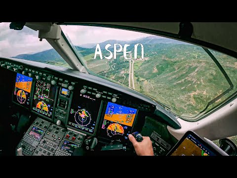 Видео: 4K | Взгляд пилота | Моя первая посадка в Аспене в плохую погоду