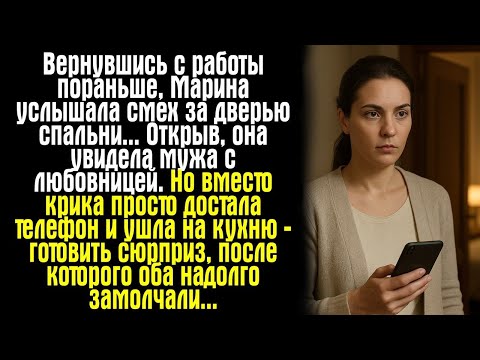 Видео: Вернувшись с работы пораньше, Марина услышала смех за дверью спальни… Открыв, она увидела мужа