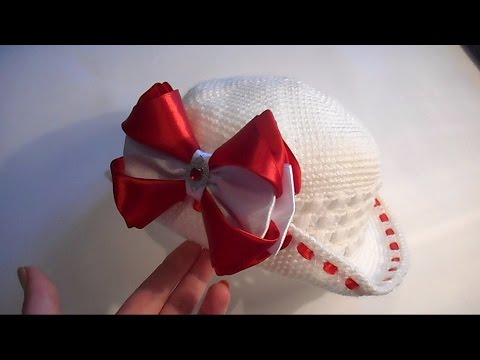 Видео: Как связать шляпку с  бантом
