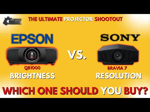 Видео: Обзор проекторов | Яркость или разрешение? EPSON QB1000 против SONY BRAVIA 7