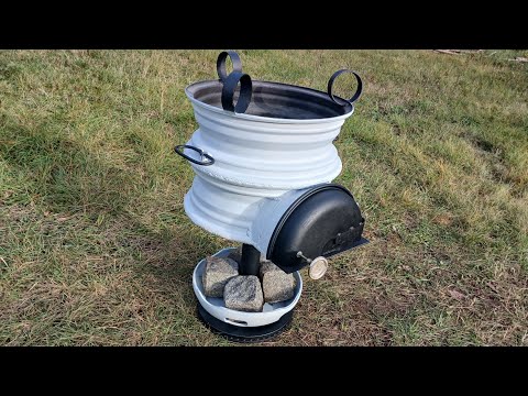 Видео: Универсальная печь под разные размеры казана, саджа из автодисков/amazing stove made from car wheels