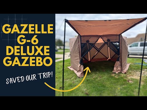 Видео: Шестисторонняя переносная беседка Gazelle G6 Deluxe — эта беседка продлит ваш кемпинговый сезон!