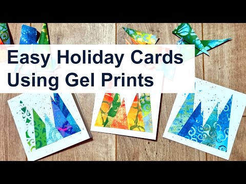 Видео: Рождественские открытки с простой гелевой печатью #праздничныеоткрытки #гелеваяпечать