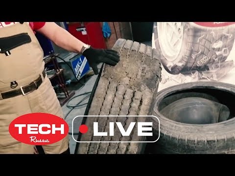 Видео: Как убрать "ползун" на грузовой покрышке? Работа для настоящего мужчины!