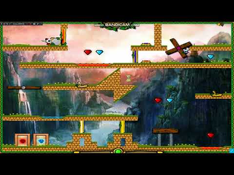 Видео: играем в огонь и вода панды