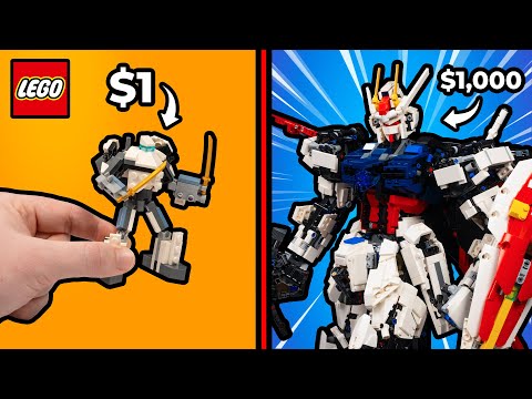 Видео: 1 доллар против 1000 долларов LEGO Mech