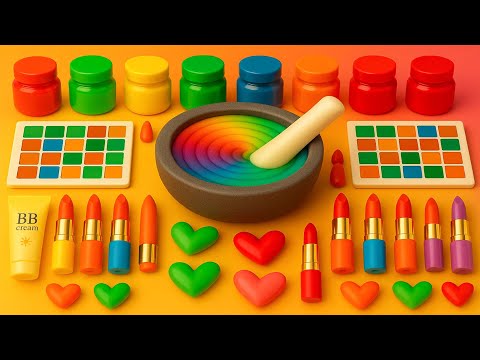 Видео: ASMR DIY слайм видео 🌈 Радужный облачный слайм с косметикой, тенями, уходом и блёстками