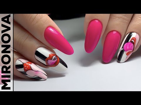 Видео: Pop-Art на ногтях/ Рисунки на ногтях/ Коррекция акрилатиком
