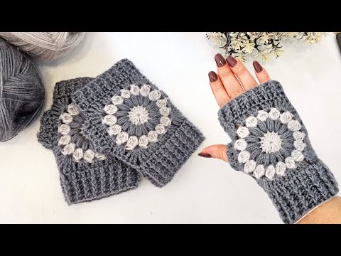 Видео: вязать легко использовать прямо сейчас | Как сделать перчатки без пальцев с узором.