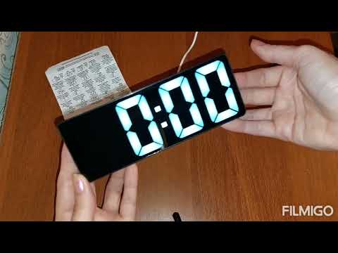 Видео: Часы "Космос" X0712L светодиодные настольные. Распаковка и обзор.