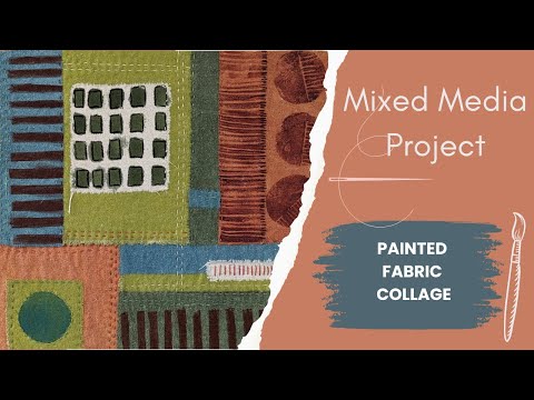 Видео: Коллаж из расписанной ткани: как расписать собственную ткань, создать уникальные штампы и простые...