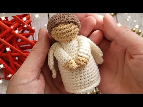 Видео: 💛СУПЕР ПРОСТО😇МИЛЫЙ АНГЕЛОЧЕК ВЯЗАНЫЙ КРЮЧКОМ🤗 crochet angel
