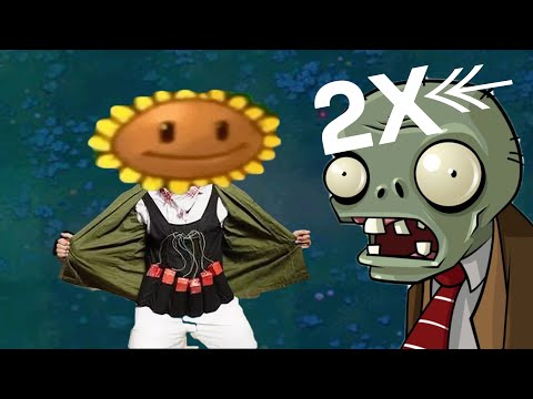Видео: ПОДСОЛНУХ-КАМИКАДЗЕ И ЗОМБИ БЕГУТ НА 2Х! PLANTS VS ZOMBIES! #3