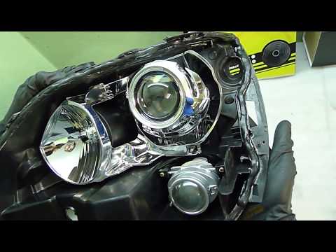Видео: Lexus RX300 светодиодные модули. Тюнинг фар установка би светодиодных модулей Optima в фары