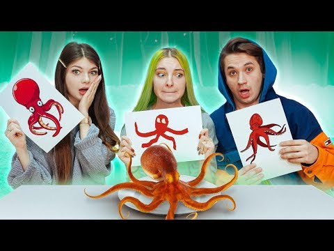 Видео: КТО ХУЖЕ НАРИСУЕТ, ТОТ ЭТО СЪЕСТ // ЧЕЛЛЕНДЖ от ВЛАДА БУМАГИ // Денис и Вика с канала MyPack