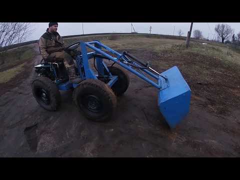 Видео: Дэнчик сделал самый дешёвый трактор погрузчик из мотоблока и того что было
