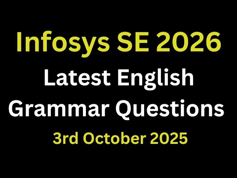 Видео: Обсуждаются последние вопросы Infosys по вербальным способностям (выпуск 2026 г.) | Вопросы по ан...