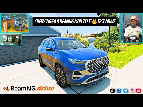 Видео: Тестирование Chery Tiggo 8 Mod в BeamNG с Logitech G29 | Реалистичный тест-драйв внедорожника