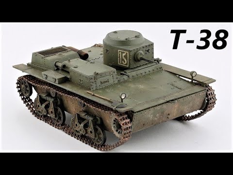 Видео: Плавающий танк Т-38, СССР