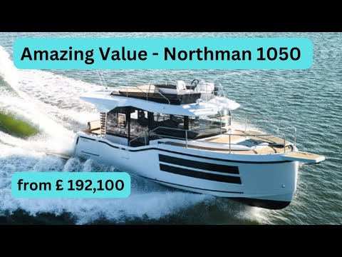 Видео: Экскурсия на лодке Northman 1050 — 192 100 фунтов стерлингов — потрясающее пространство и потряса...