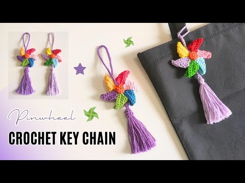 Видео: Брелок для ключей крючком в виде вертушки (подзаголовок)