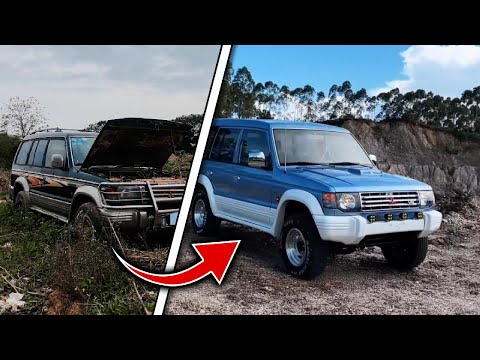 Видео: Потрясающая и впечатляющая реставрация Mitsubishi Pajero, брошенного владельцем. ( Конец )