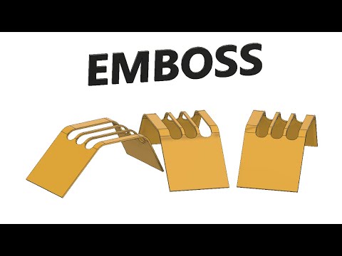 Видео: P.43. Full emboss in Fusion 360 / Штамп на поверхности во Fusion 360