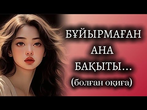 Видео: БҰЙЫРМАҒАН АНА БАҚЫТЫ... ӨЗГЕГЕ САБАҚ БОЛАР ӘСЕРЛІ ӘҢГІМЕ. БОЛҒАН ОҚИҒА.