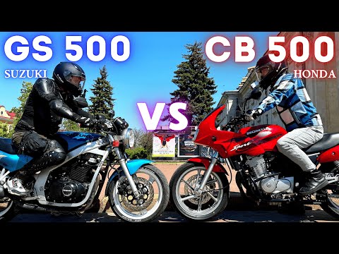 Видео: Honda CB500 vs Suzuki GS500 Гонка