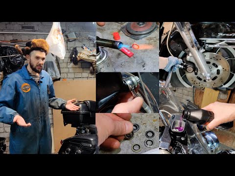 Видео: Сборка и прокачка передних тормозов мотоцикла-мечты Harley-Davidson FLHRCI 1997