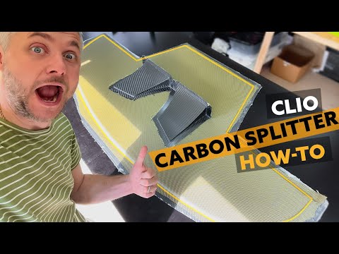 Видео: Как сделать карбоновый разветвитель. Карбоновый разветвитель для Clio. Инъекция углерода.