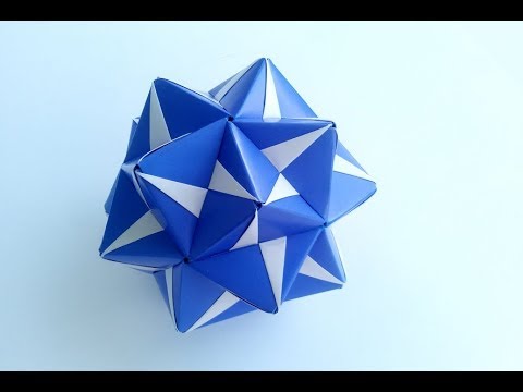Видео: Как сделать кусудаму колючку оригами, How to make Kusudama a thorn of origami