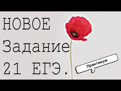 Видео: НОВОЕ ЗАДАНИЕ 21 ЕГЭ - Практикум [IrishU]