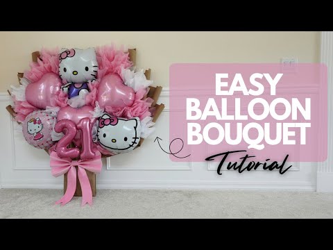 Видео: Простой урок по созданию букета из воздушных шаров | Как сделать букет из воздушных шаров