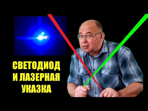 Видео: Светодиод и лазерная указка