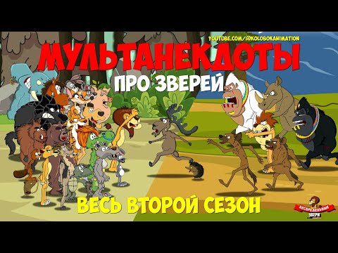 Видео: Анекдот про зверей. Весь Второй Сезон. Мультанекдот