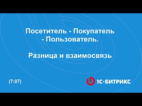 Видео: Посетитель - Покупатель - Пользователь. Разница и взаимосвязь.